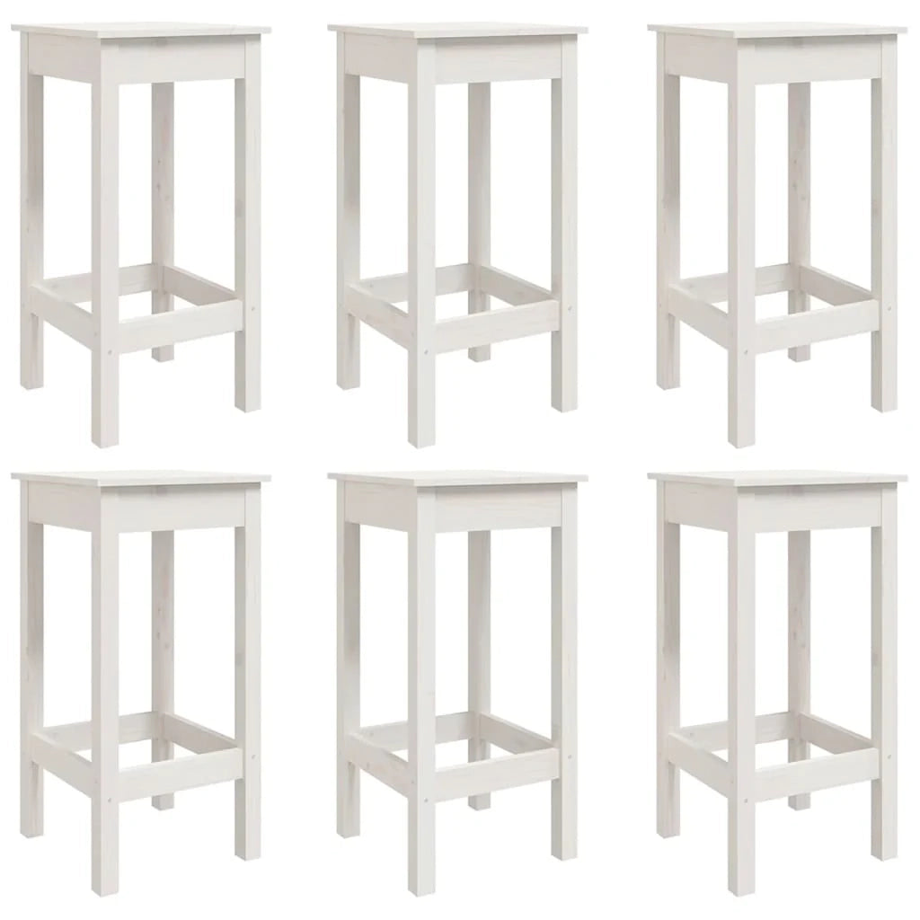 Set da bar da giardino 7 pezzi bianco legno massello di pino 02_0013427
