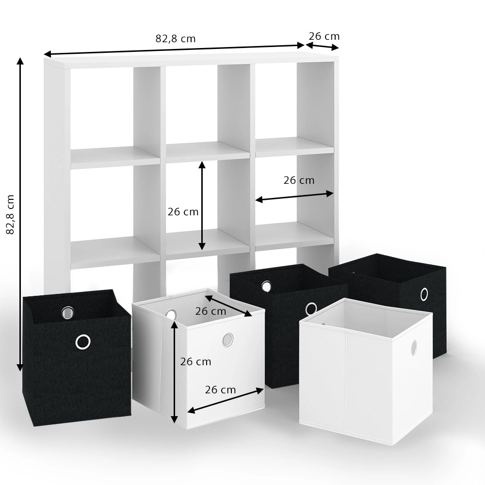 Vicco Scaffale Bianco 82.8 x 82.8 cm
