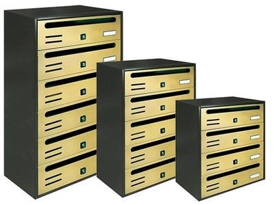 CASSETTE POSTA BLOCCHIERE CUBO ORRIZONTALE ORO DA 4 - 5 - 6 POSTI