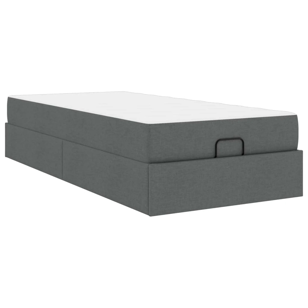 Struttura letto con materasso 2 pcs Grigio Sfumato Tessuto