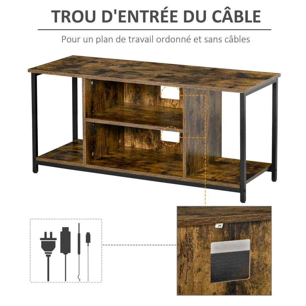 Mobile TV con ripiani regolabili ¨C zephmum ¨C 110x40x50 cm marrone