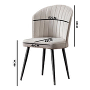 Set di sedie in legno "Rubi" (2 pezzi) - 52 x 42 x 85 cm - Nero