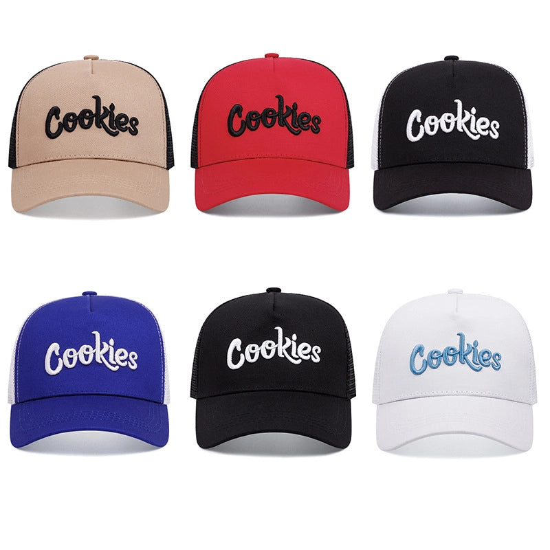 Cappellino da baseball ricamato Cookies nero rosso
