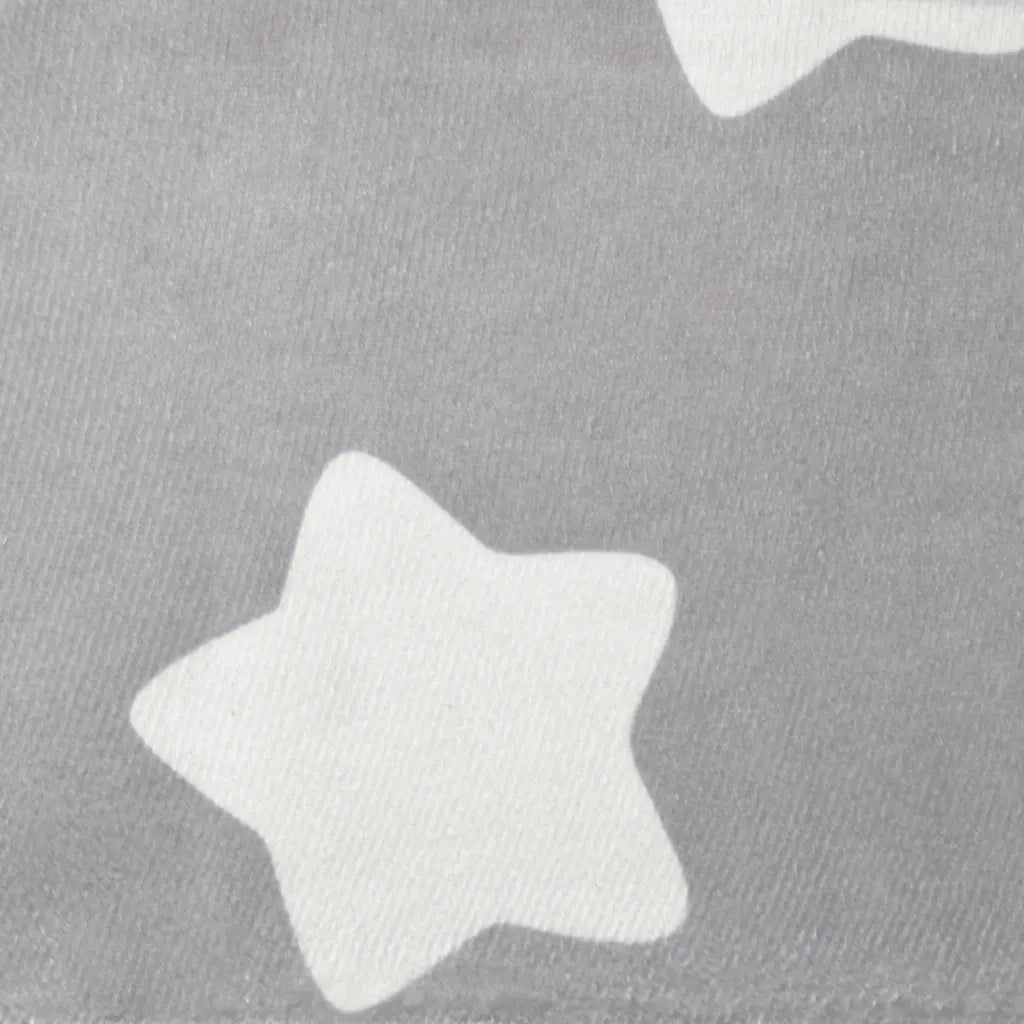 Divano Letto Bambini Grigio Chiaro con Stelle-Sofa Letto-Daybed-Divanetto Morbido Peluche 200076