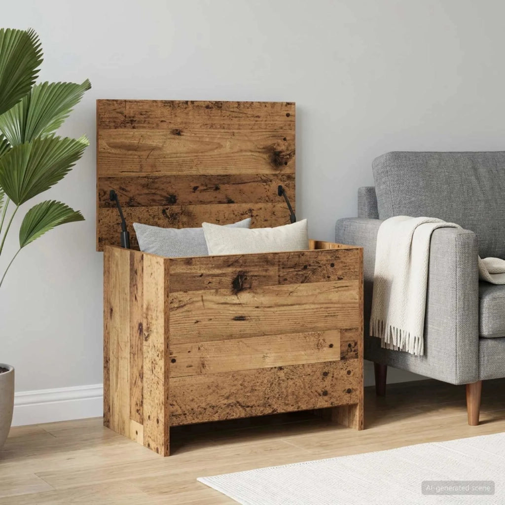 Cassa di stoccaggio Legno antico 60 x 40 x 50 cm 8011257