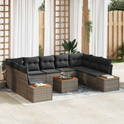 Set Divano da Giardino con cuscino 5 pcs Grigio Polyrattan 3356839