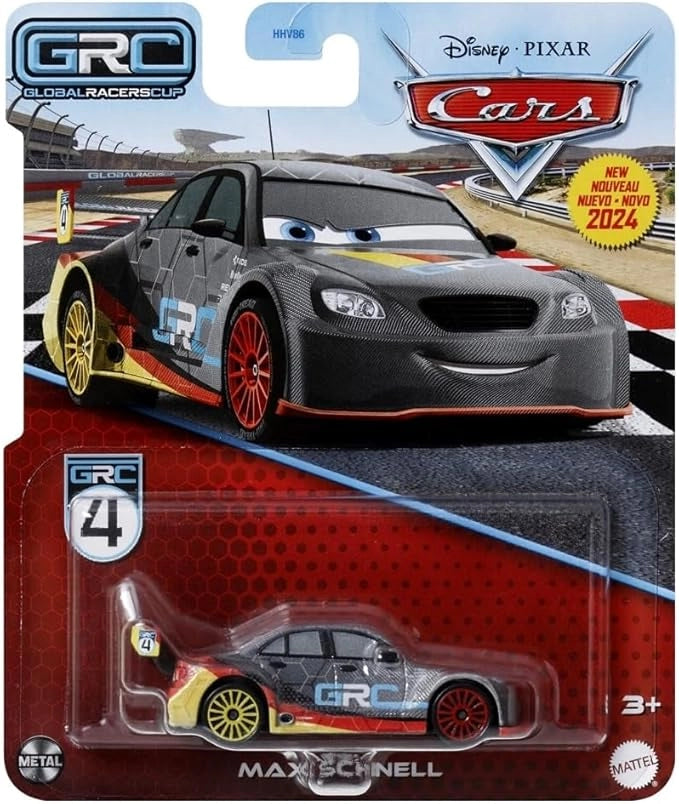 Veicolo in metallo Disney Cars,GRC Max Schnell,Scala 1:55,Mattel,Eta 3+