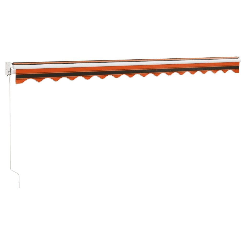 Tenda Retrattile Arancione Marrone 4,5x3 m Tessuto e Alluminio 3154444