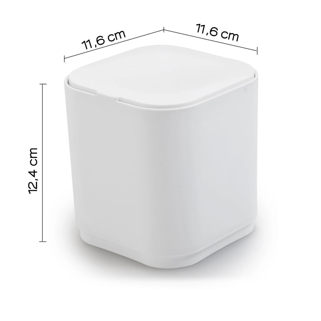 Gettacarte 8 lt d'appoggio in plastica riciclata 6309 Gedy serie SEVENTY Bianco