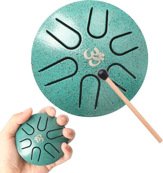 Mini Tamburo a Tasti in Acciaio - 6 Note Handpan per Principianti - Ideale per Yoga e Educazione Musicale