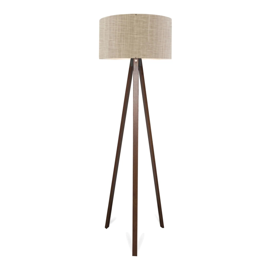 Lampada da terra plafoniera altezza 140 cm attacco E27 effetto legno marrone chiaro 03_0007296