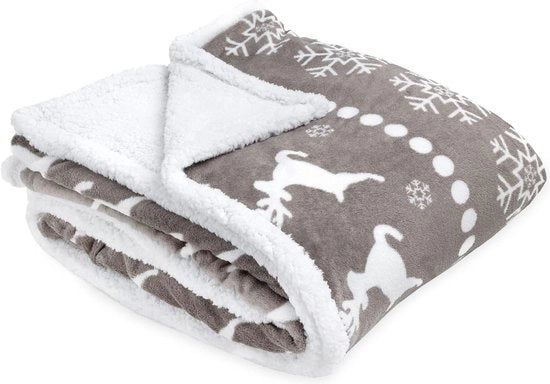 Piumino in fleece XXL, dimensioni 180 x 220 cm, lavabile e morbido come seta per il divano