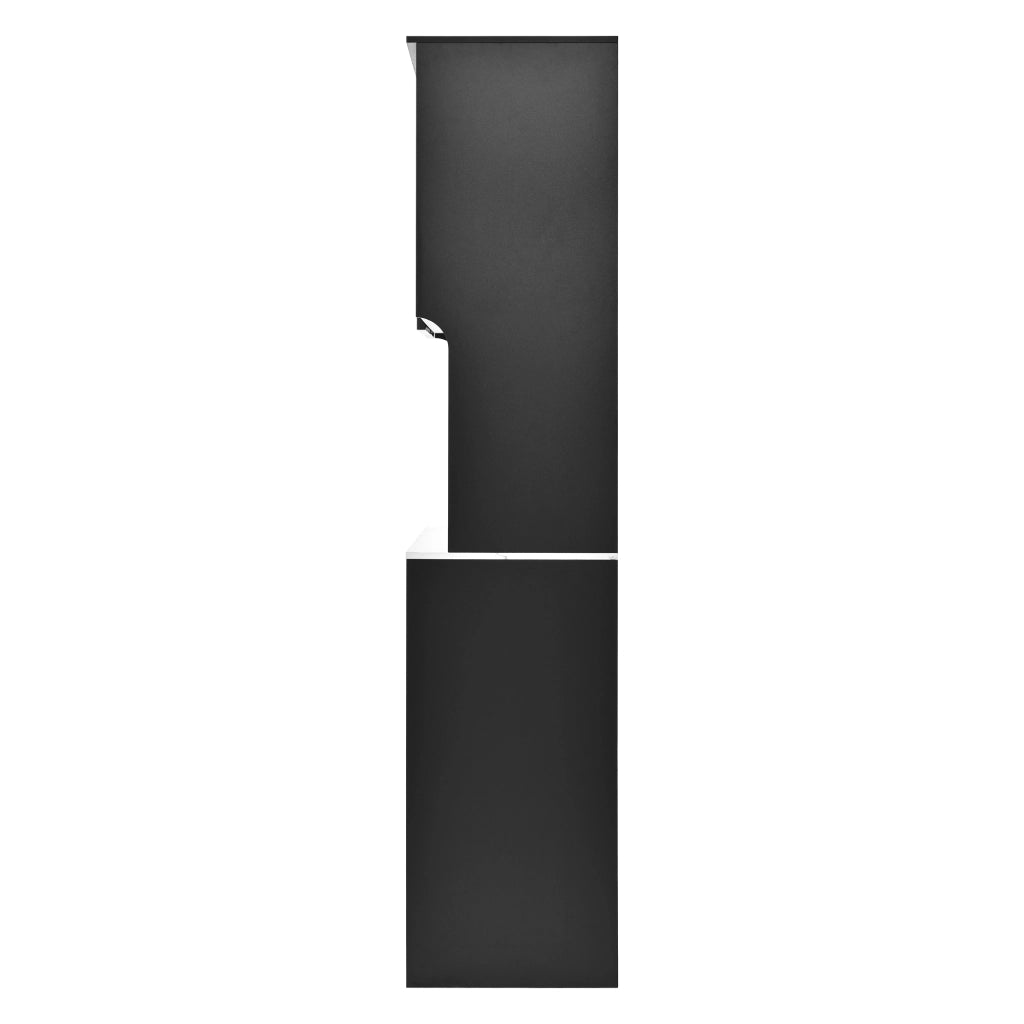 Credenza alta con LED e ante in vetro, cassetti e vani aperti, per soggiorno e sala da pranzo, 120 × 40 × 180 cm