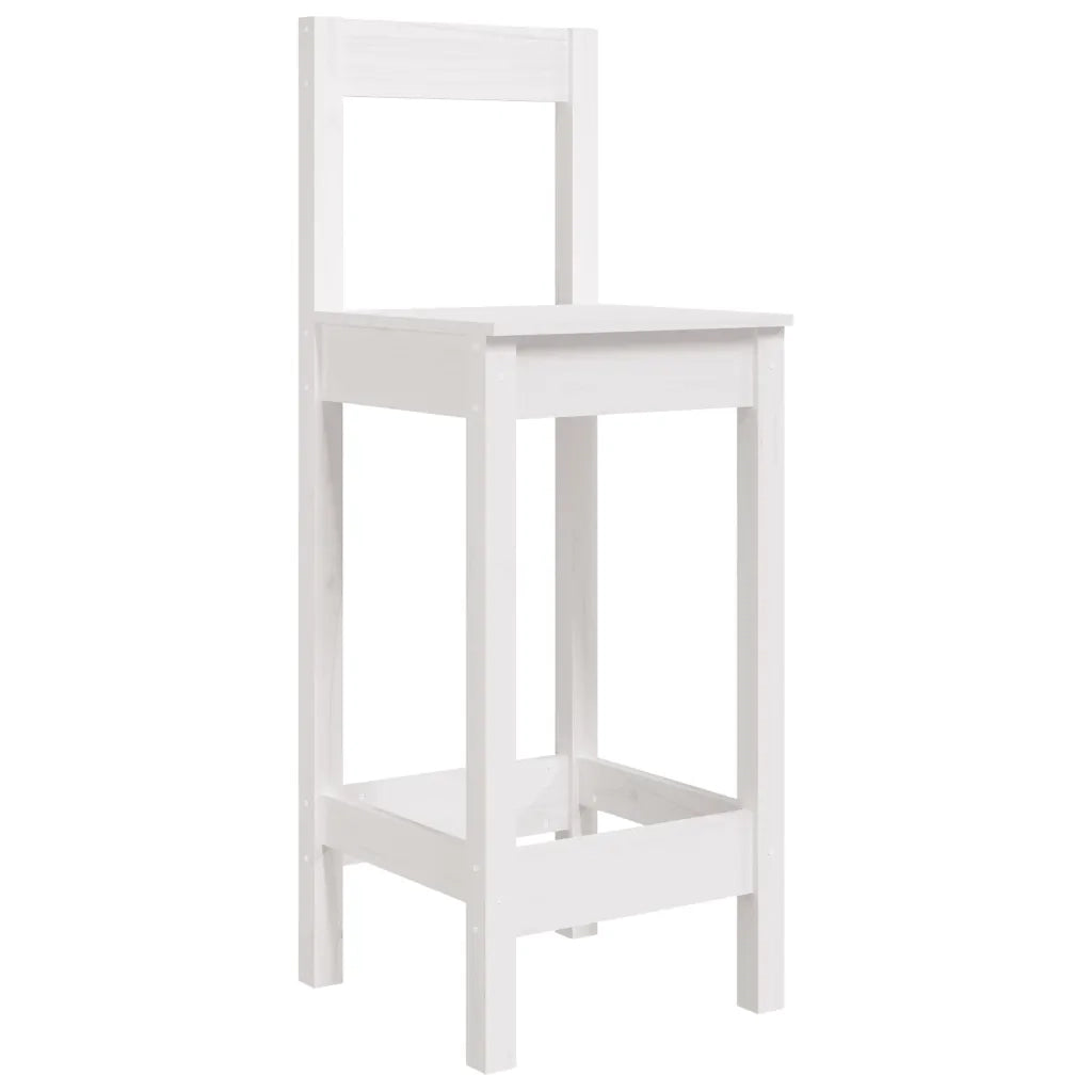 Set Bar da Giardino 5 pz | Set Salotto da Giardino Bianco in Legno Massello di Pino