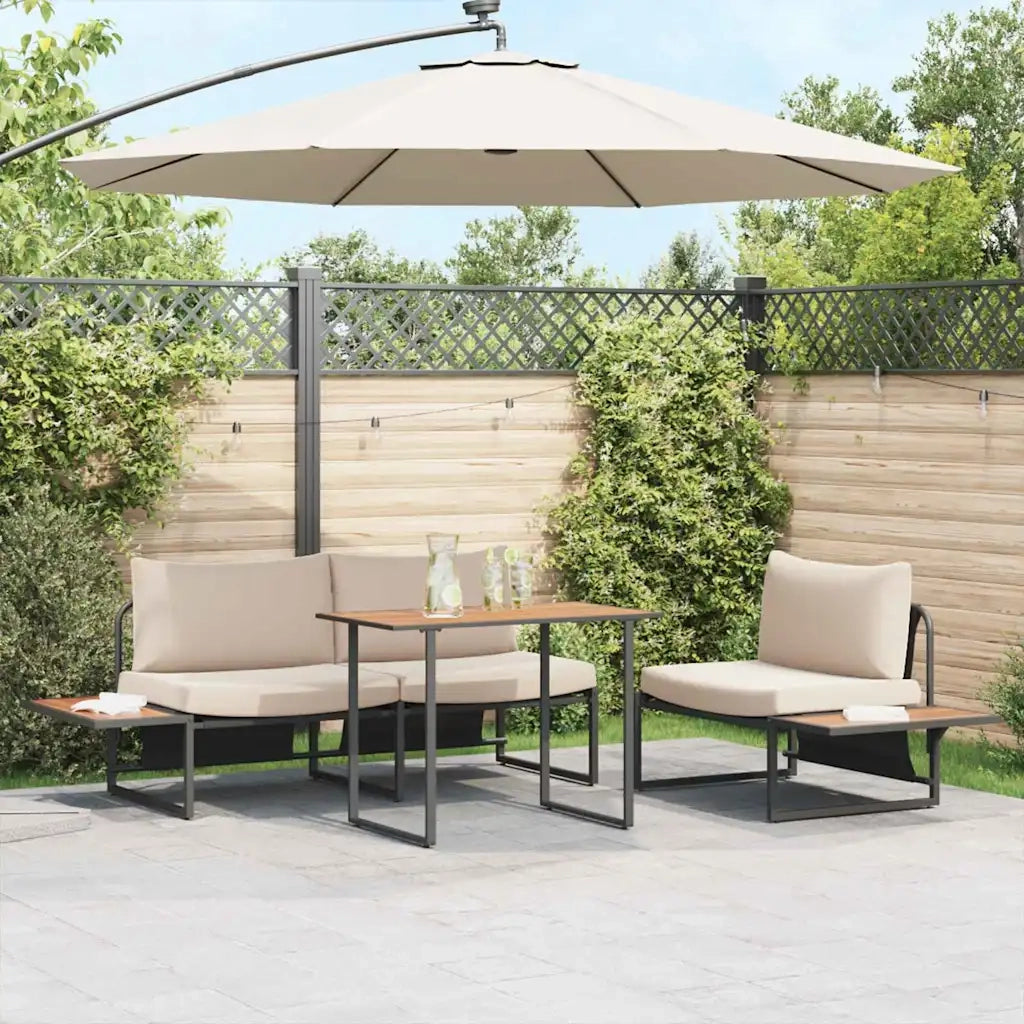 Set da Pranzo per Giardino 3 pcs Talpa Acciaio 3335890
