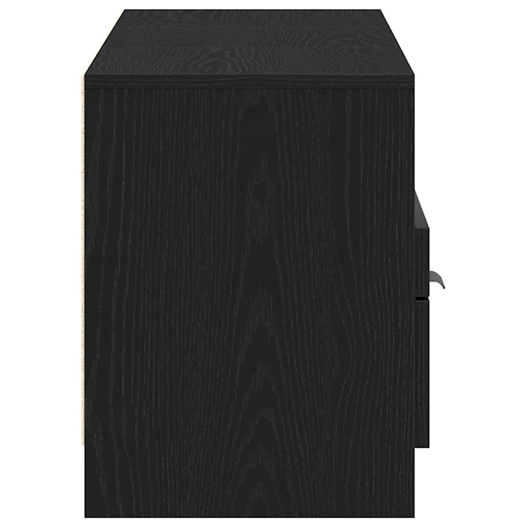 Mobile porta TV rettangolare multifunzionale con vano portaoggetti ergonomico 150 x 33,5 x 45 cm legno composito nero 02_0051914