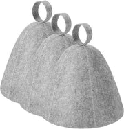 3 mutsene grigie in lana di vetro, guanti da bagno assorbenti per sauna, mutsene per la stanza da bagno o sauna con fonte di acqua calda.