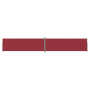 Tenda da sole laterale retrattile/schermo privacy per patio giardino terrazza balcone 200 x 1200 cm rosso 02_0007471