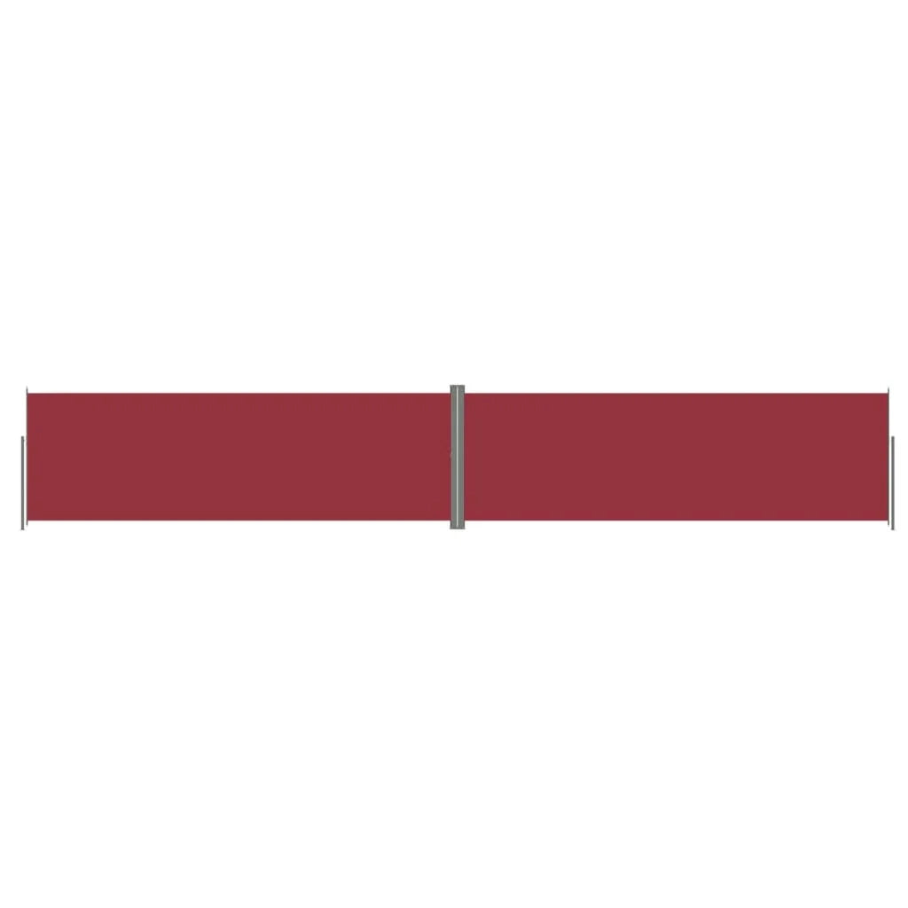 Tenda da sole laterale retrattile/schermo privacy per patio giardino terrazza balcone 200 x 1200 cm rosso 02_0007471