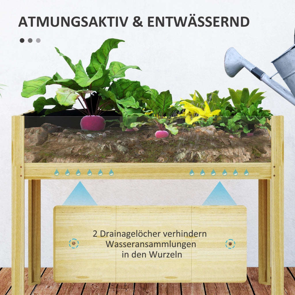Hochbeet in legno con pannelli acrilici ¨C zephmum ¨C 110x50x80 cm
