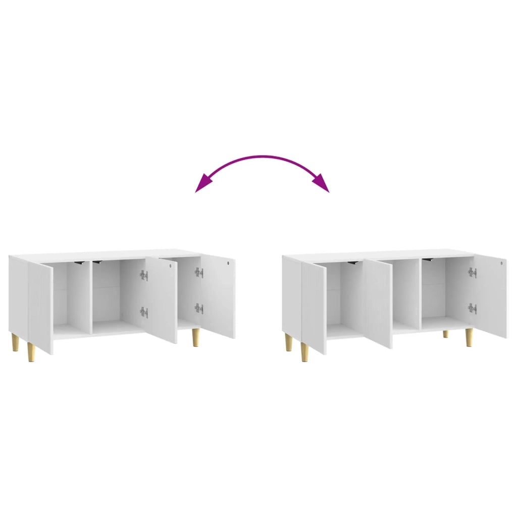 Mobile TV Bianco Lucido 99 x 34,5 x 50 cm Legno ingegnerizzato
