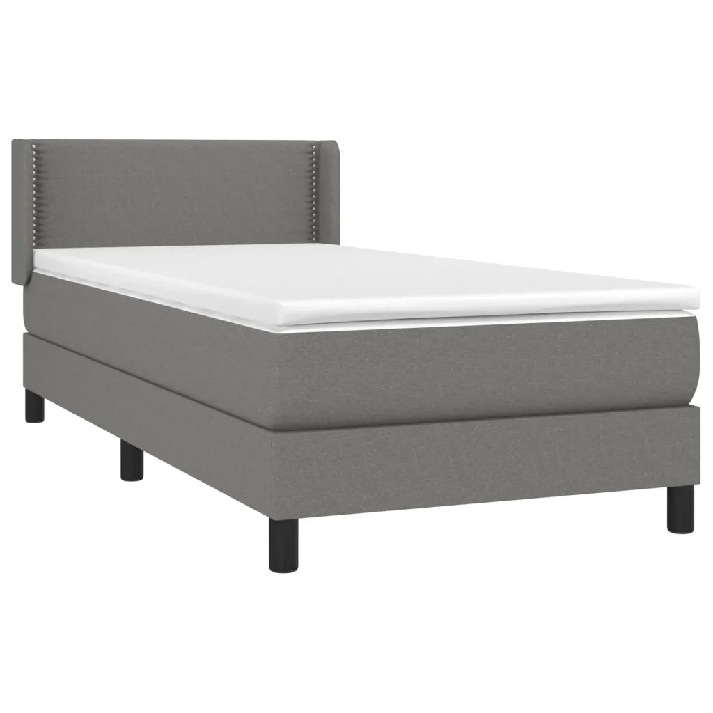 Giroletto a Molle con Materasso Grigio Scuro 100x200 cm Tessutocod mxl 74342