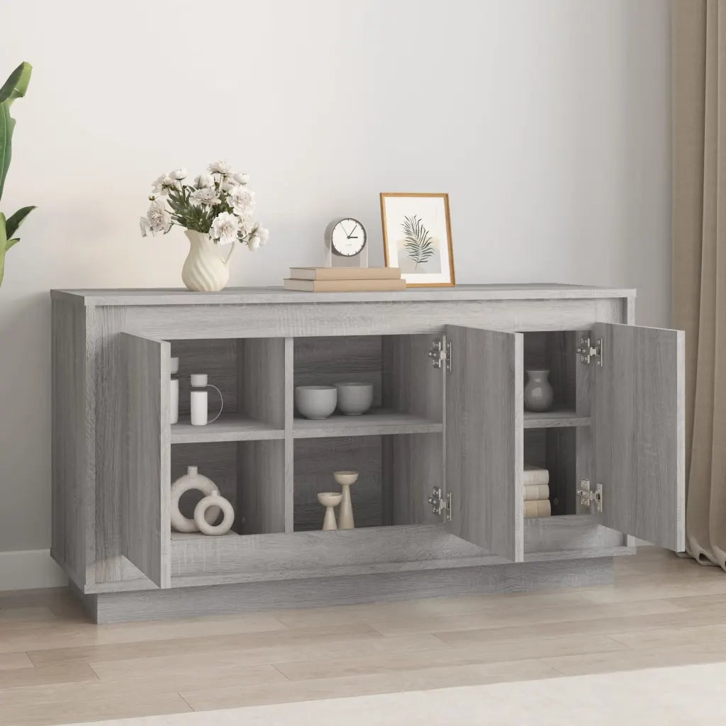 Credenza Grigio Sonoma 102x35x55 cm in Legno Multistrato 831891