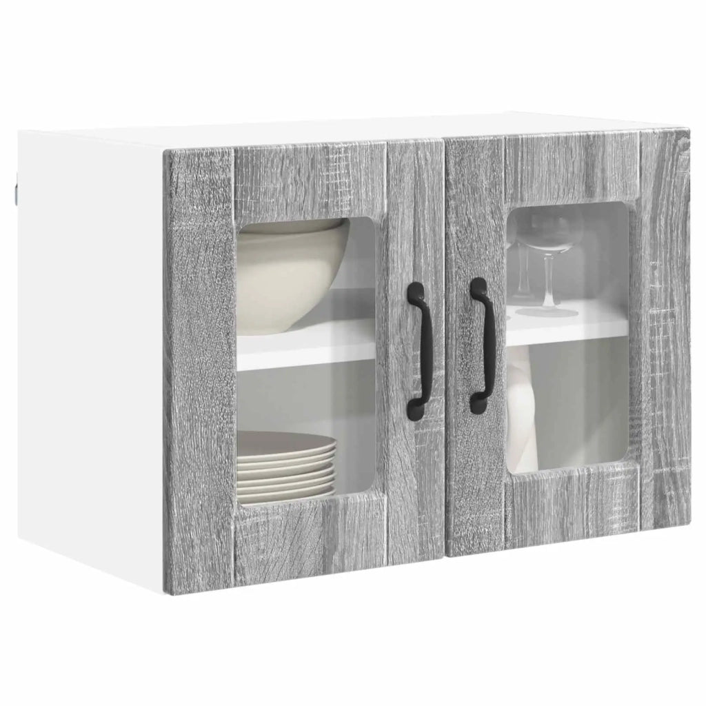 Mobile da cucina con porta 2 pz-Set di 2 Armadio da cucina Grigio Sonoma 60 x 31 x 40 cm 874442