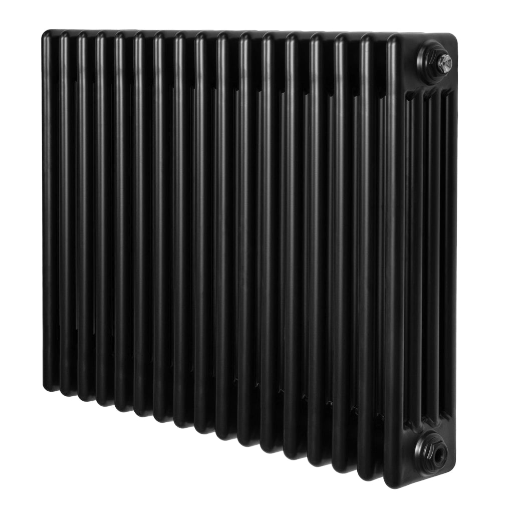 Radiatore Tradizionale 4 Colonne Orizzontale Riscaldamento Nero 600x785 mm