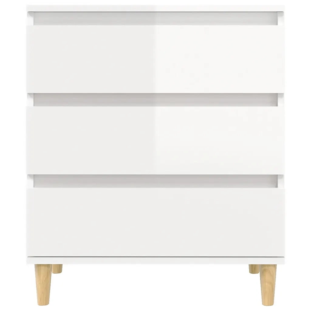 Credenza-Buffet-Armadio da cucina Bianco Lucido 60x35x70 cm in Legno Multistrato 550500