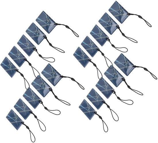 Carte di accesso 20 pezzi - Senza contatto 13,56 MHz - Chiavi da parete - Compatibile con Slot intelligenti - Materiale ABS - Dimensioni 50x30mm - Carta di accesso elettronica