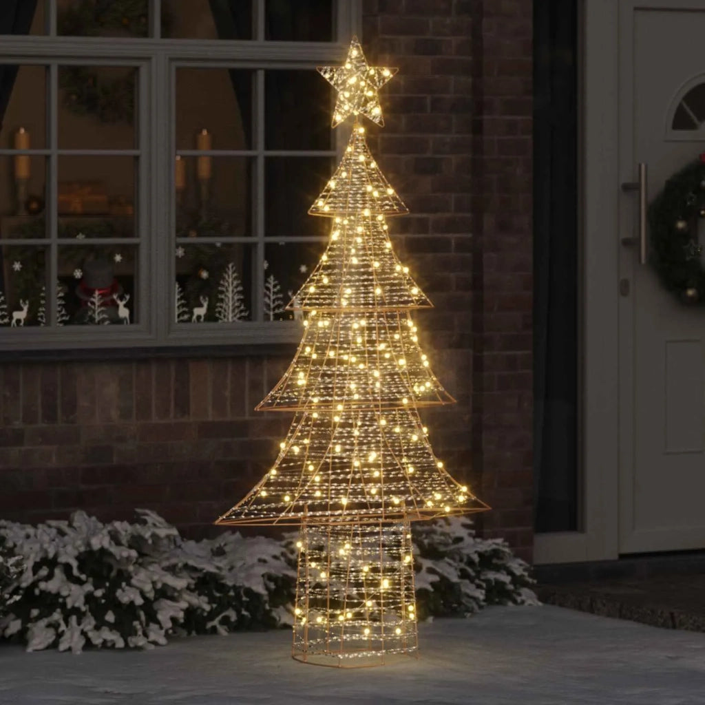 Albero di Natale con 240 LED Bianco caldo 181 cm PET