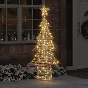 Albero di Natale con 240 LED Bianco caldo 181 cm PET