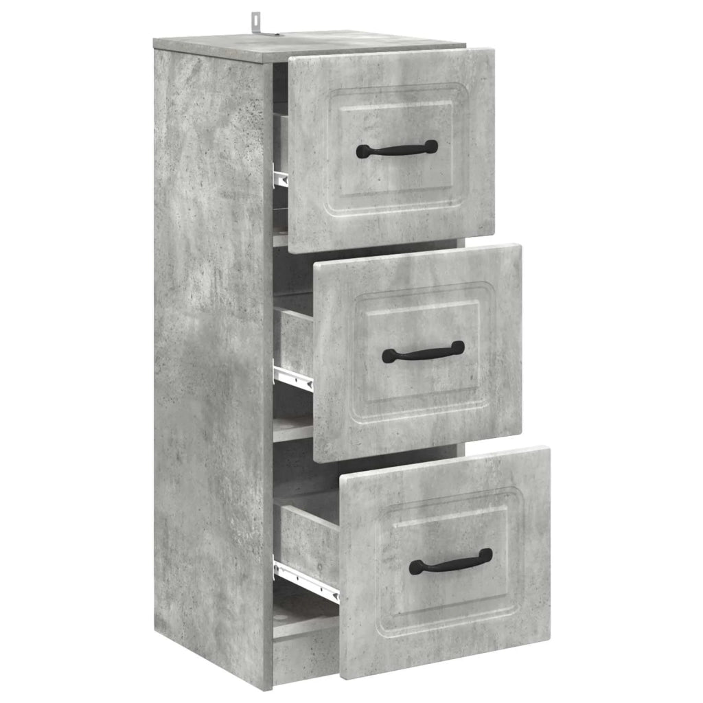 Mobile con Cassetti Grigio Cemento 33 x 34,5 x 87 cm