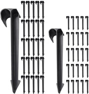 Stake perenne da giardino 50 pezzi - Stabi per terra - Spiedini per sicurezza del terreno - Accessori per orto - Poliestere - 2 misure (11,2/15,2 cm)