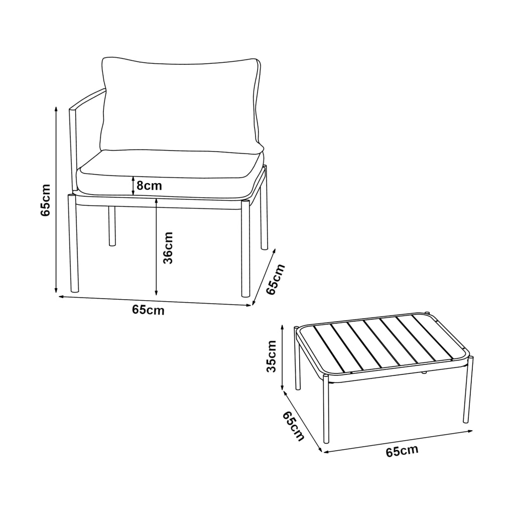 Set di mobili da giardino grigio da 3 pezzi 03_0009415