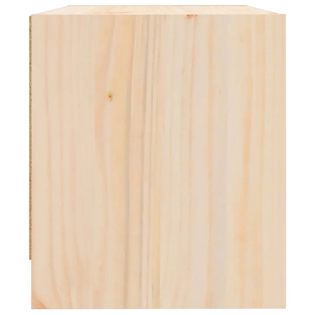 Set di 2 Comodini | Armadio da Notte | Mobiletto da notte 40x31x35,5 cm in Legno Massello di Pino