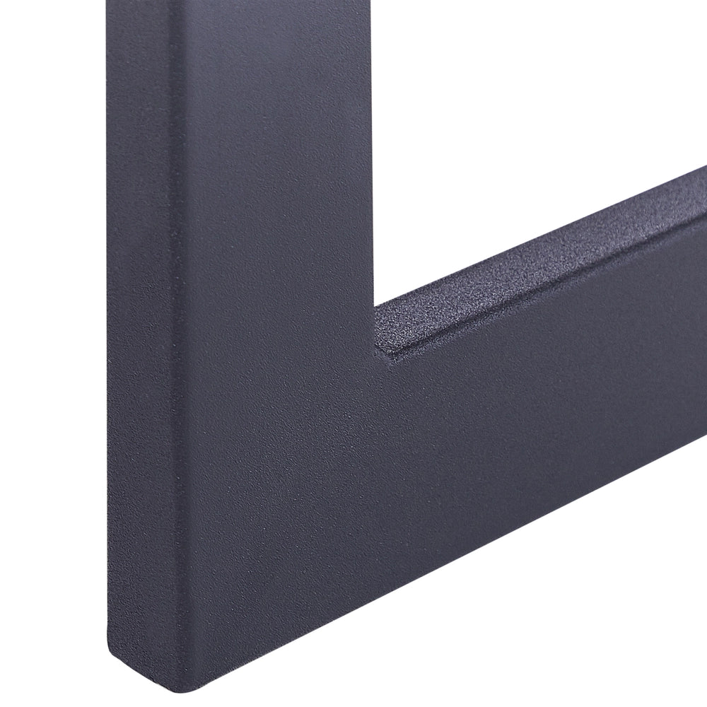 Scrivania da ufficio in legno chiaro con struttura in acciaio MDF Nero 120 x 55 cm con 2 cassetti