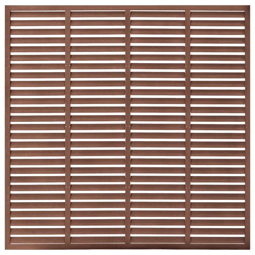 Recinzione da Giardino | Recinzione a Persiana in WPC 180x180 cm Marrone