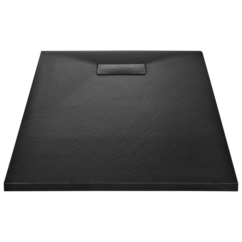 Piatto doccia rettangolare per bagno casa interno foro di scarico standard 9 cm SMC 120x70 cm nero 02_0003453