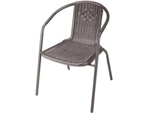POLTRONA WOOD BROWN IN RATTAN SINTETICO PP    VETTE