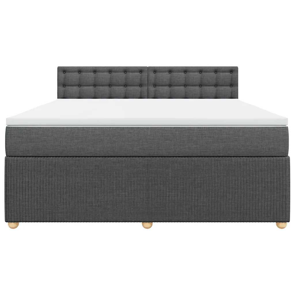 vidaXL Giroletto a Molle con Materasso Grigio Scuro 180x200 cm Tessuto