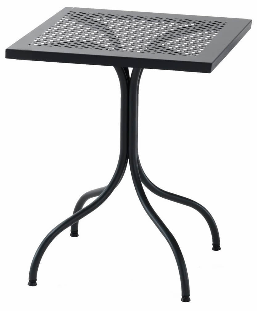 Tavolo da Giardino 60x60 cm in Acciaio RD Italia Bistro Rete Antracite