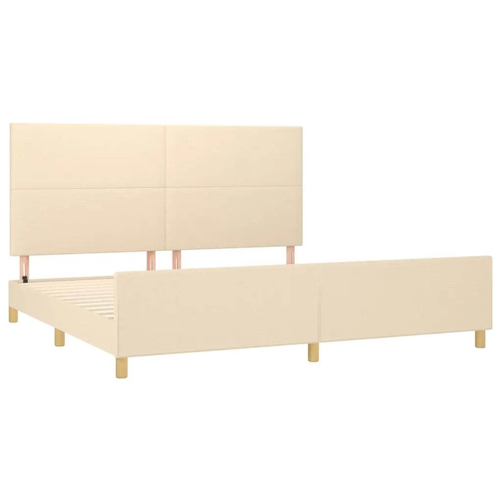 Giroletto senza Materasso Crema 200x200 cm in Tessuto 3124924