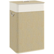 Cesto Ropa Sucia con Tapa 72L ¨C Zephmum ¨C Naturale 40x30x60 cm