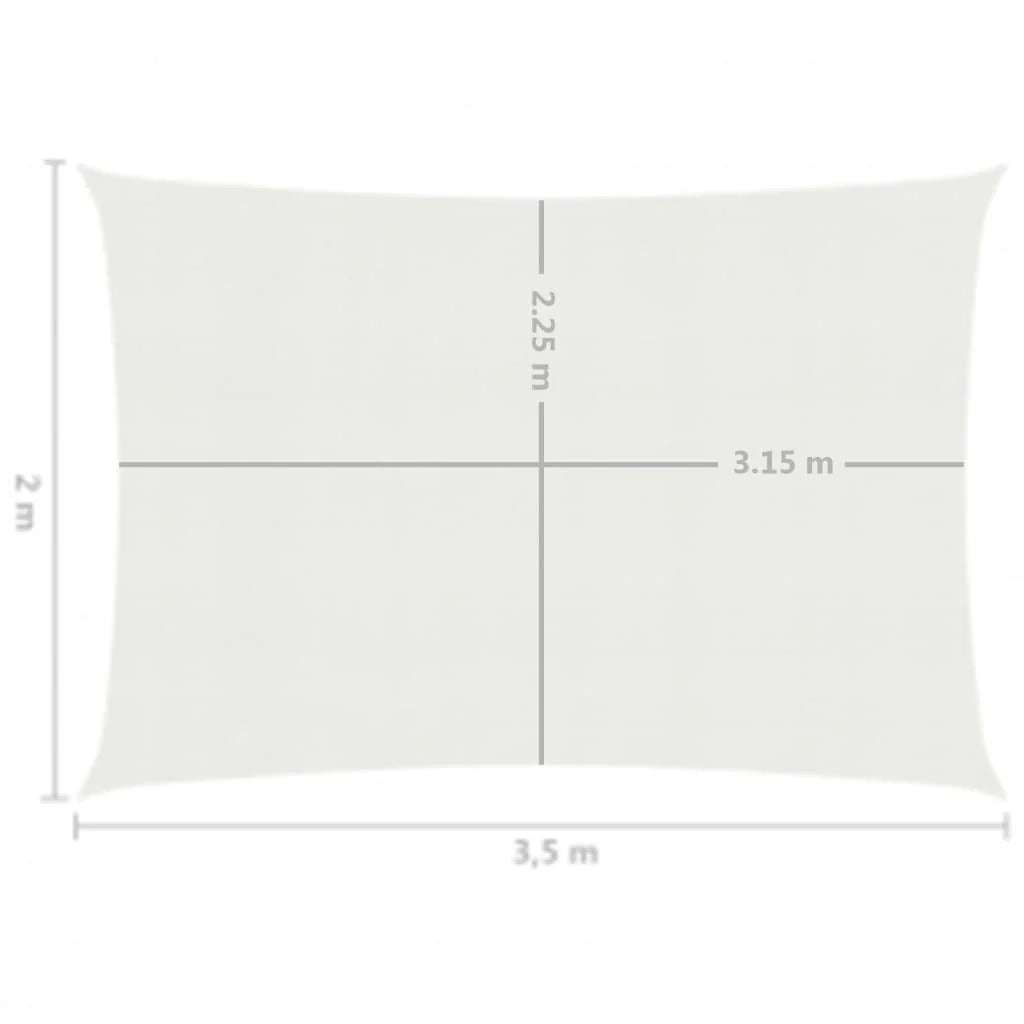 Vela ombreggiante 160 g/m² bianca 2 x 3,5 m HDPE 02_0009006