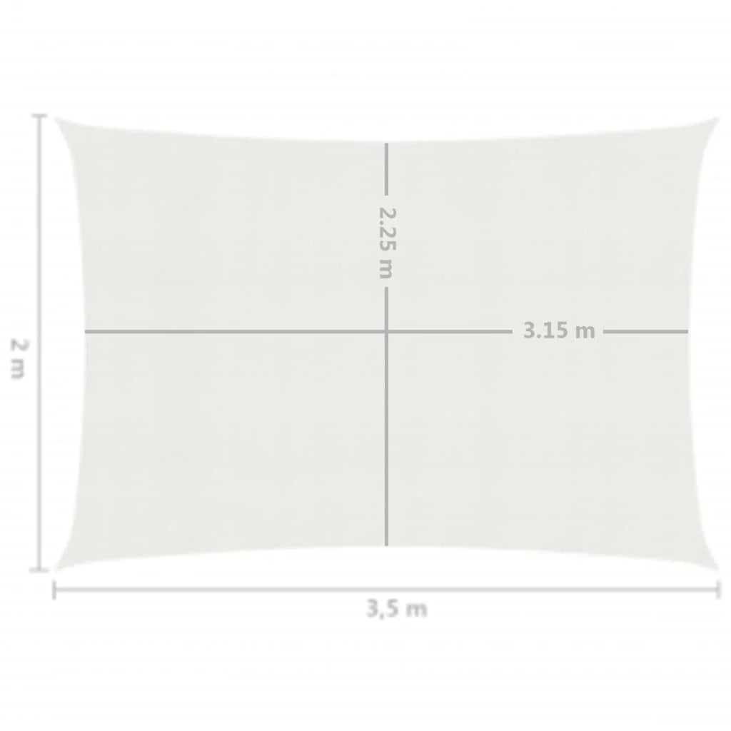 Vela ombreggiante 160 g/m² bianca 2 x 3,5 m HDPE 02_0009006