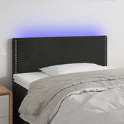 Testiera a LED-Testata con LED Nera 100x5x78/88 cm in Velluto 670639