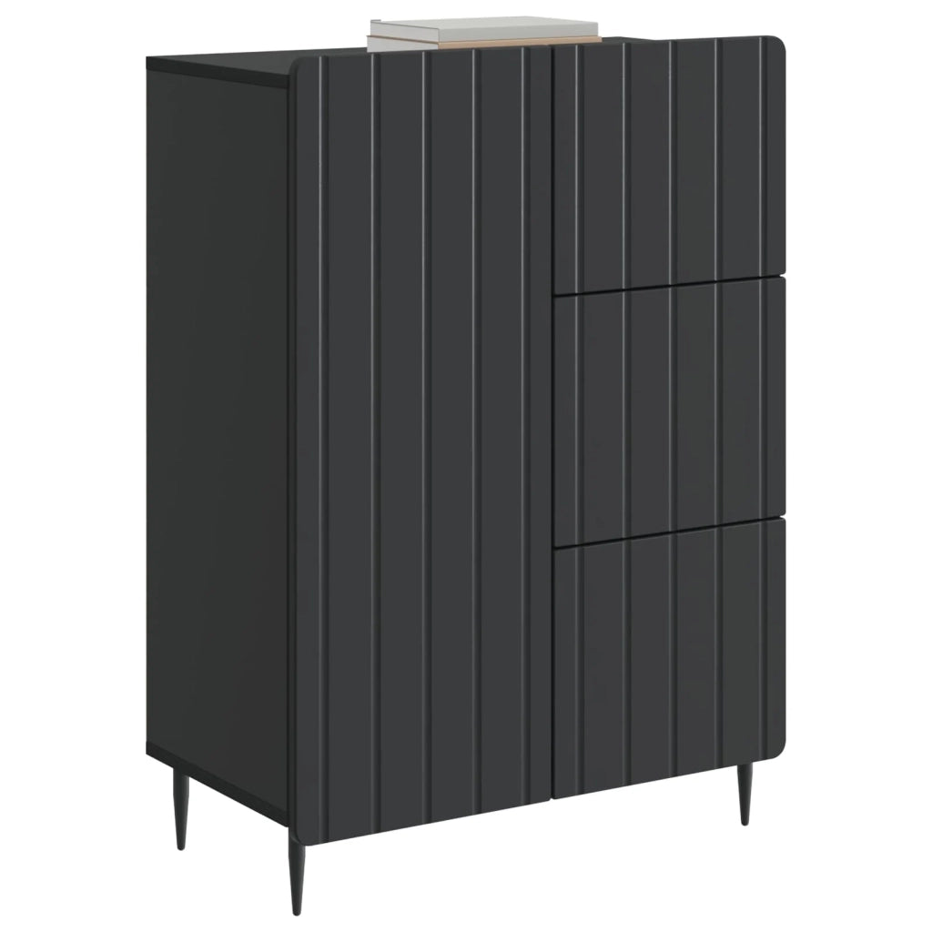 Credenza Nero 66 x 34,5 x 91,5 cm Legno ingegnerizzato
