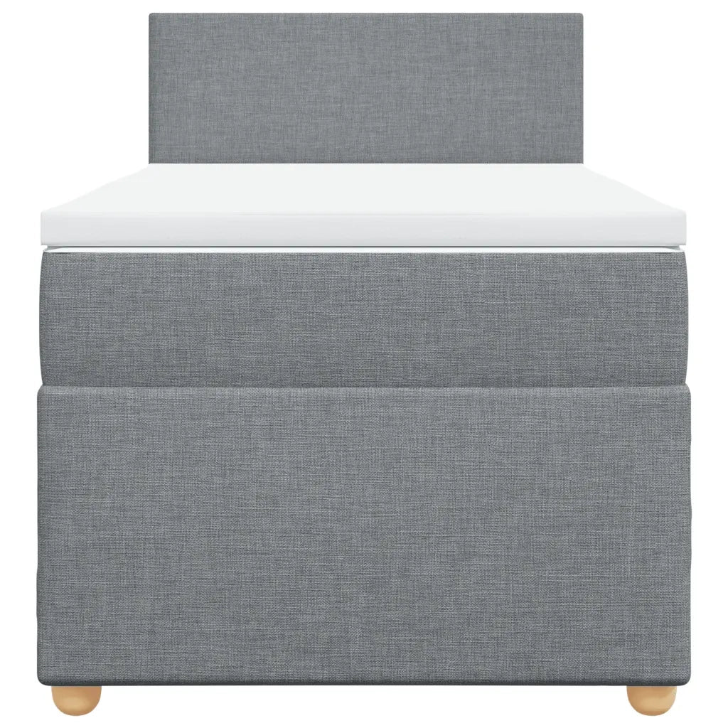 Giroletto a Molle con Materasso Grigio Chiaro100x200 cm Tessuto 3286584